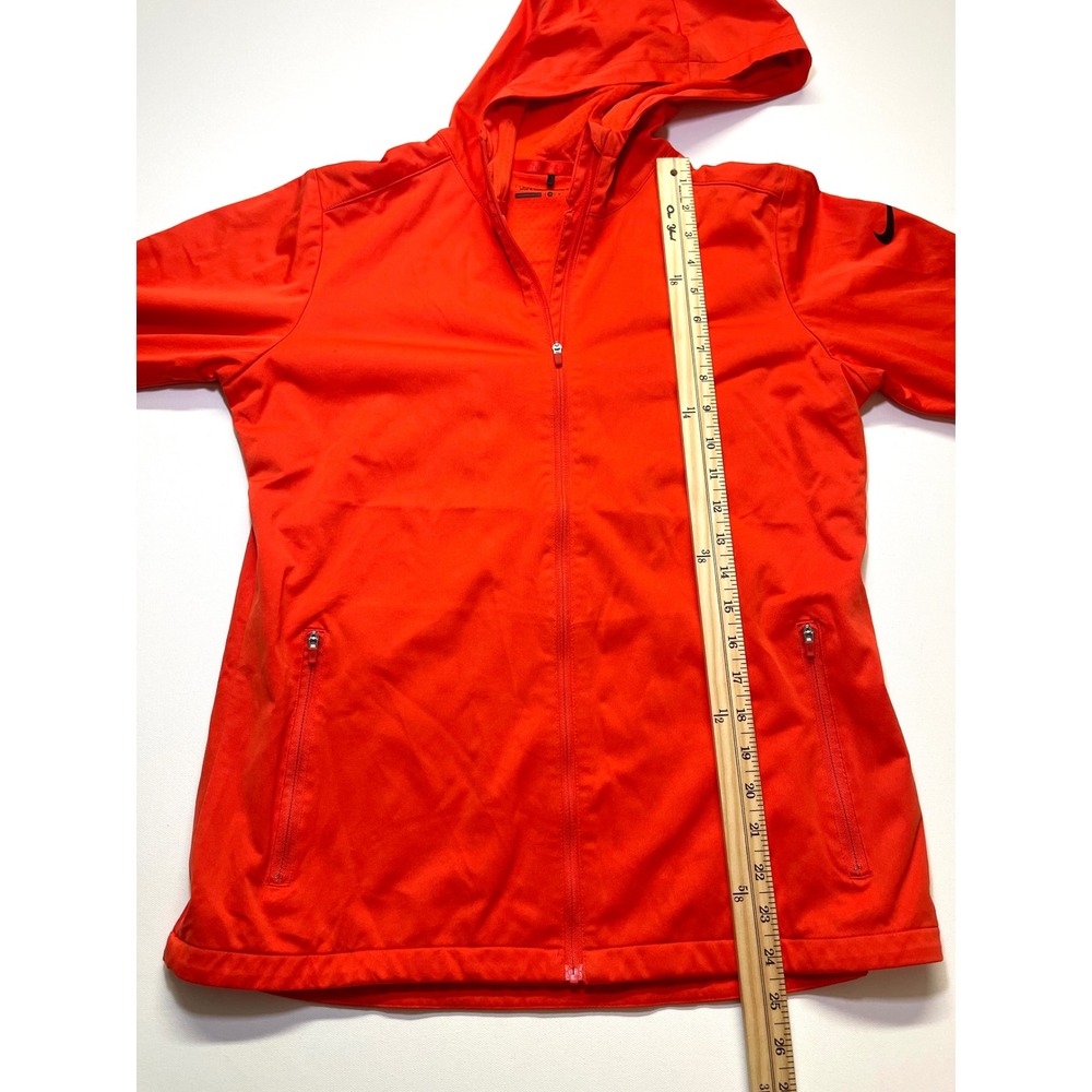 Nike Golf Mens Medium Orange Full Zip Hoodie Lightweight Performance Jacket - Picture 5 of 7